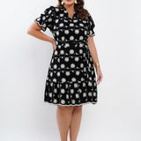 Vestido Curto Poliviscose Com Bordado