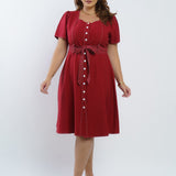 Vestido Curto Viscose Encorpado Com Pesponto
