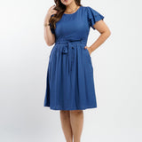 Vestido Curto Poliviscose Com Cinto