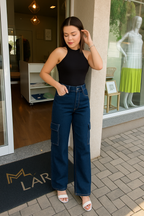 Calça Jeans Feminina Wide Leg